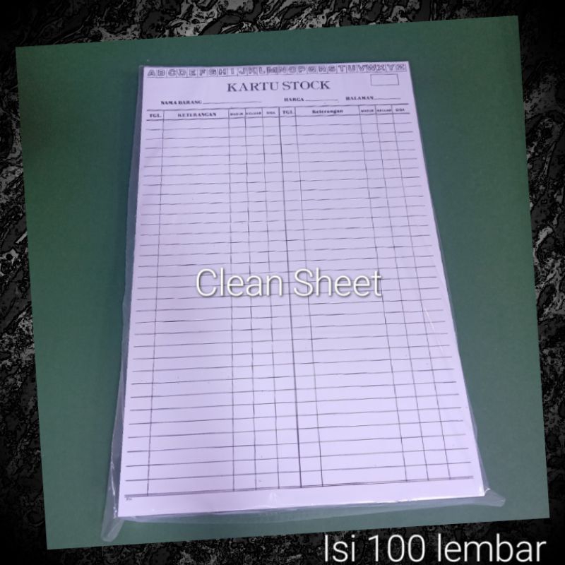 

Kartu Stok Barang Folio Isi 100 Lembar