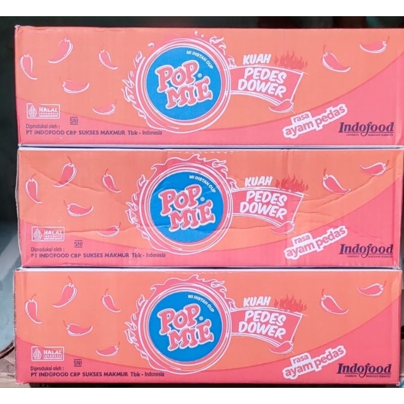 

pop mie kuah pedas dower rasa ayam pedas (1 dus isi 12 x 75 gr) ED NOV 25
