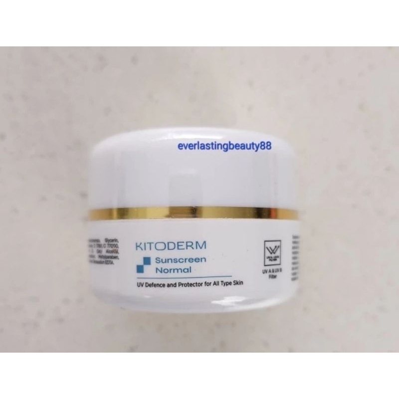 Kitoderm Sunscreen Normal - sunblock cream warna putih - krim tabir surya - BPOM