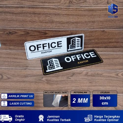 Signage Akrilik Penanda Ruangan Office