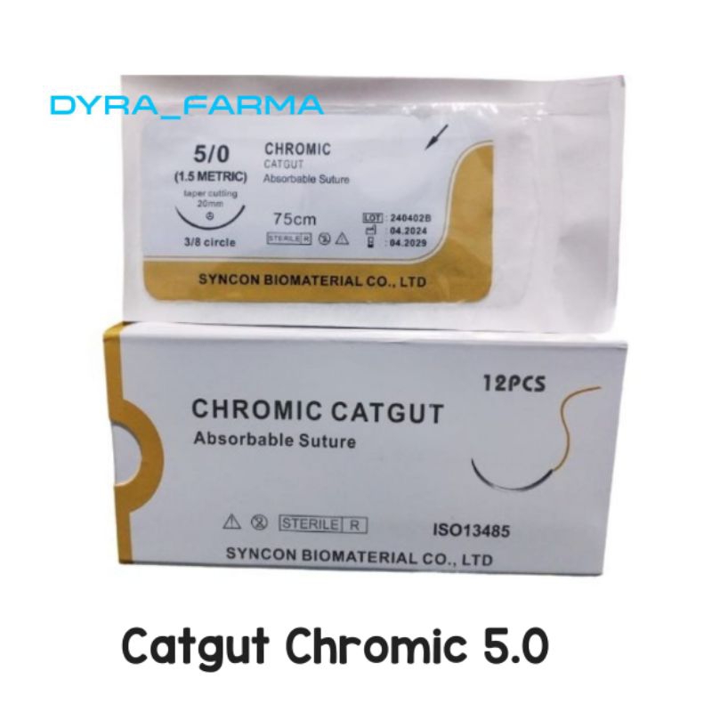 Catgut Chromic 5.0 / Catgut Chromic 5.0 Harga Per Pcs