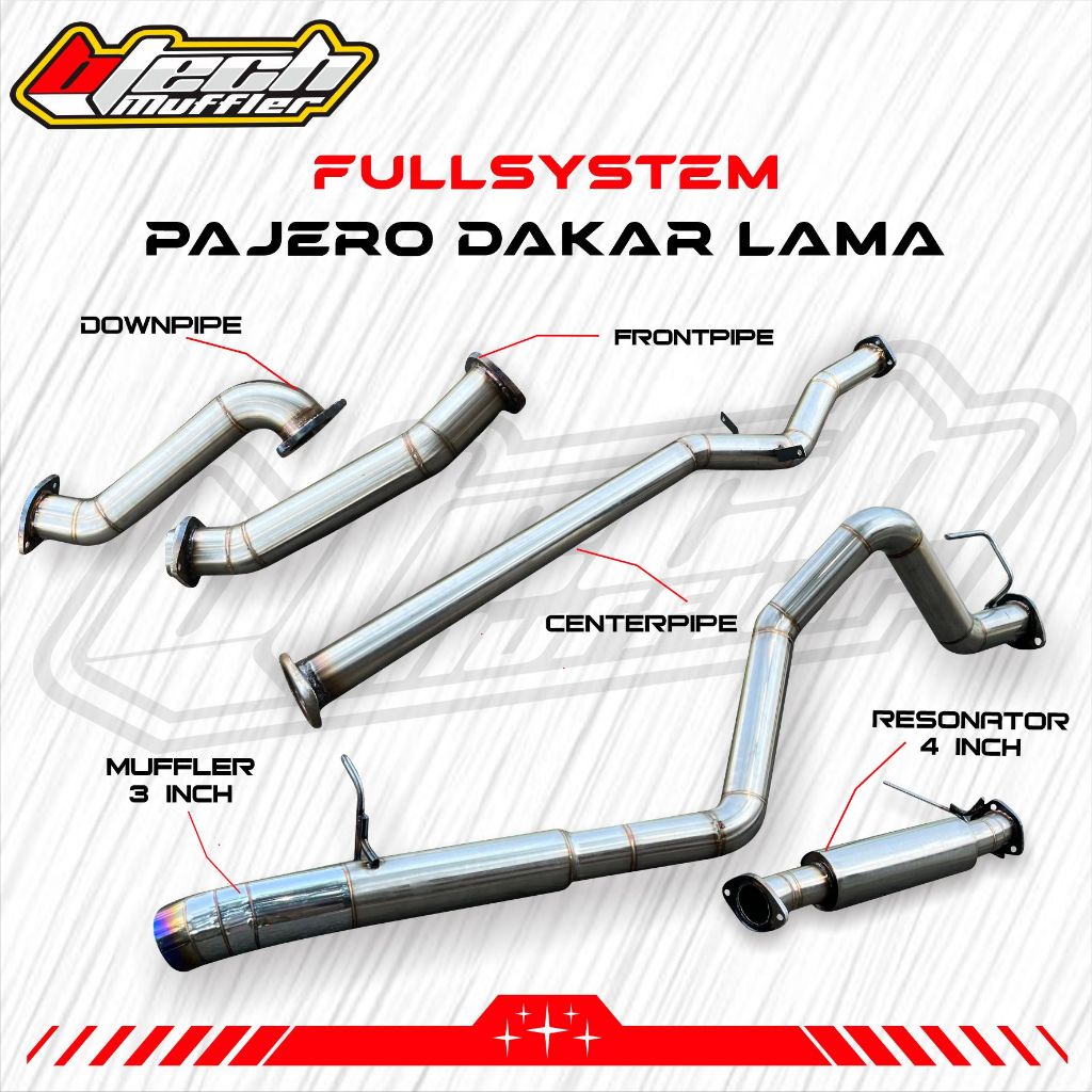 Knalpot Full system Pajero Dakar Lama 4D56