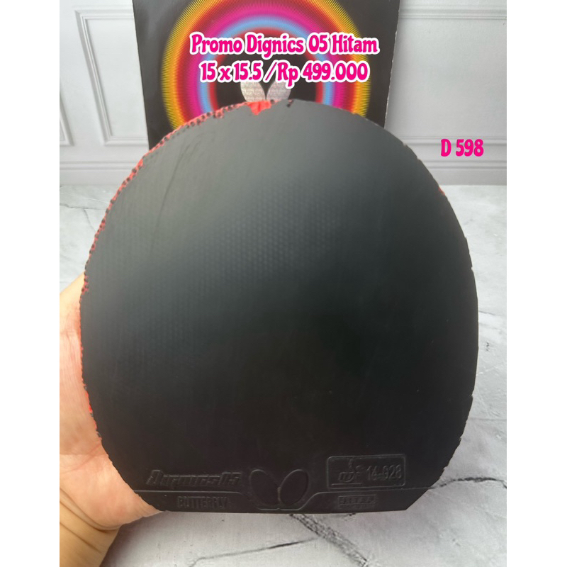 PROMO SECOND KARET TENIS MEJA PIBGPONG BUTTERFLY DIGNICS 05 HITAM ORIGINAL MARKET JEPANG