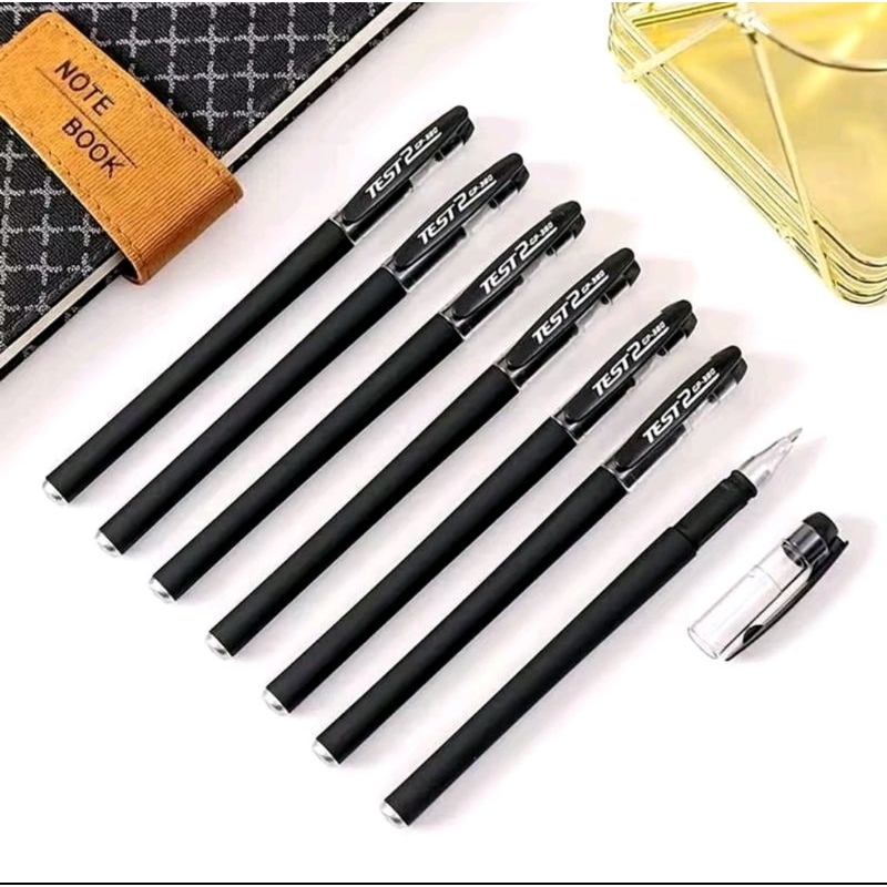 

Pen Tulis Test 2 - pen gel tulis warna hitam per pcs Stationery