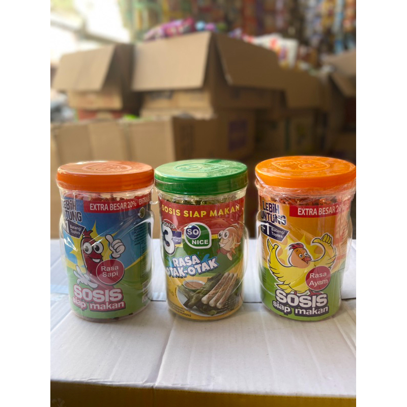 

SOSIS SIAP MAKAN Extra Besar 20% + 1 batang/toples