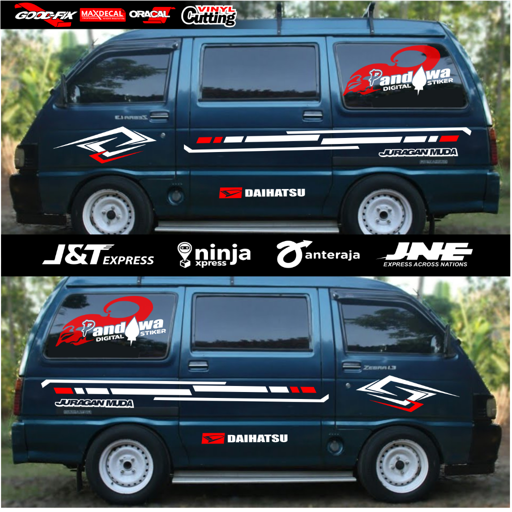 COD Stiker Cutting Mobil Daihatsu Zebra Espass List Mobil Zebra Espass