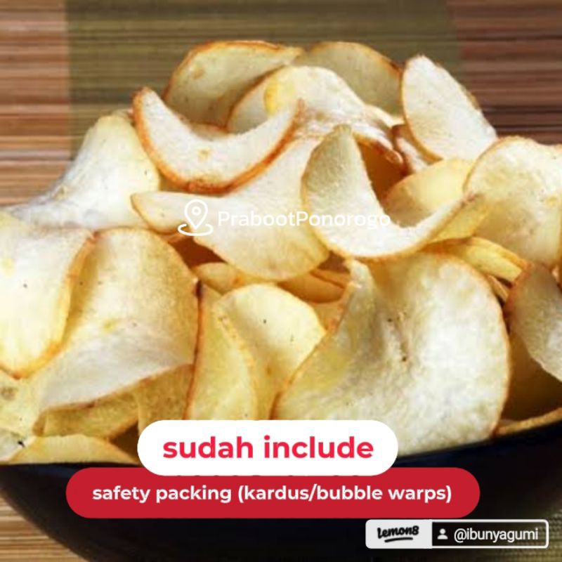 

Keripik Singkong Original Gurih Asin Manis (250gram/500gram/1000 gram)