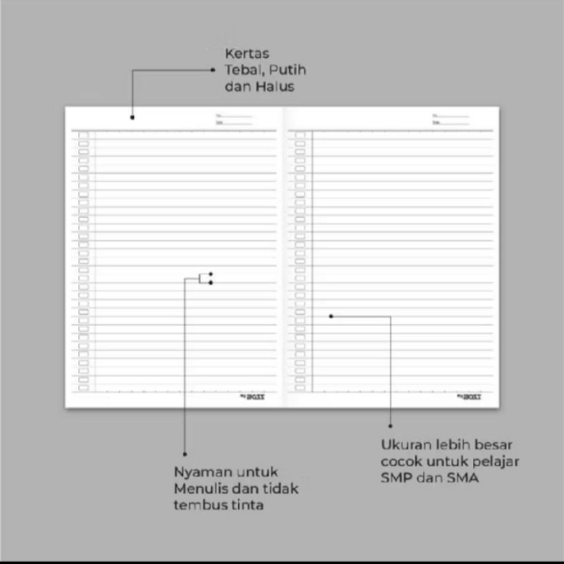 

mh Buku Tulis BBoss 50 Lembar Isi 10 Pcs Kertas Halus