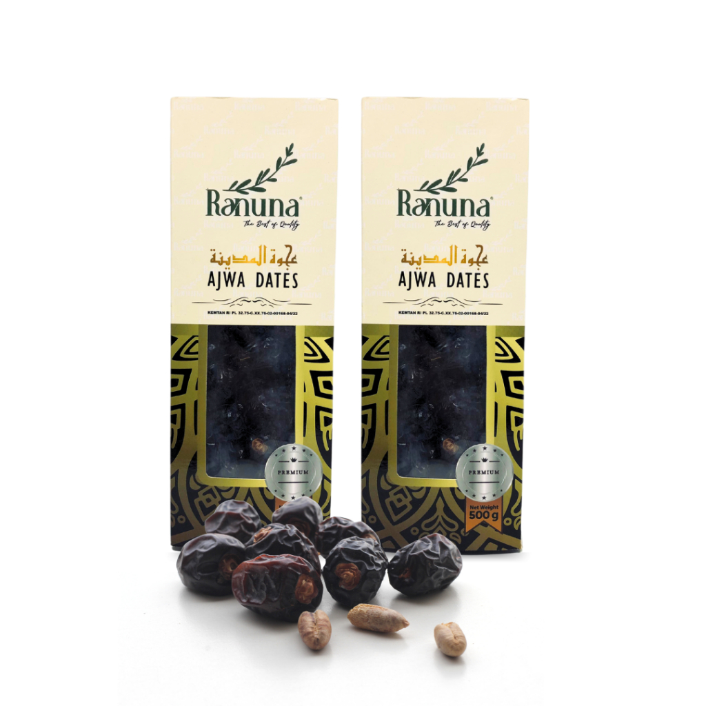 

Kurma Ajwa Original Premium RANUNA 500gr / Kurma ajwa 500 gram asli 100% original / ELSHANUM GRUP
