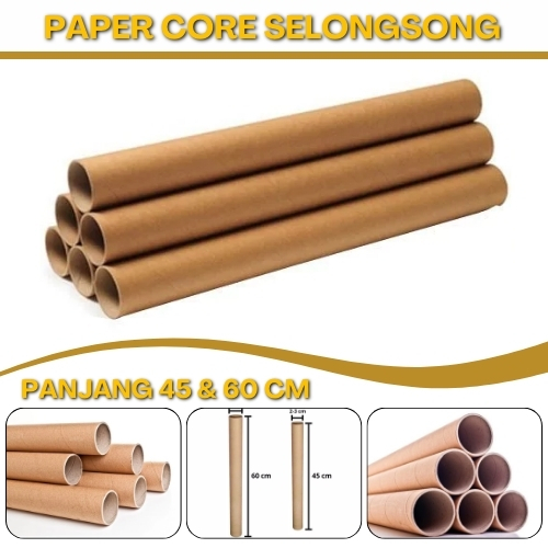 

Selongsong Roll Paper Core Karton Pipa Roll Kertas Kardus Corong Panjang 45 Cm Dan 60 Cm