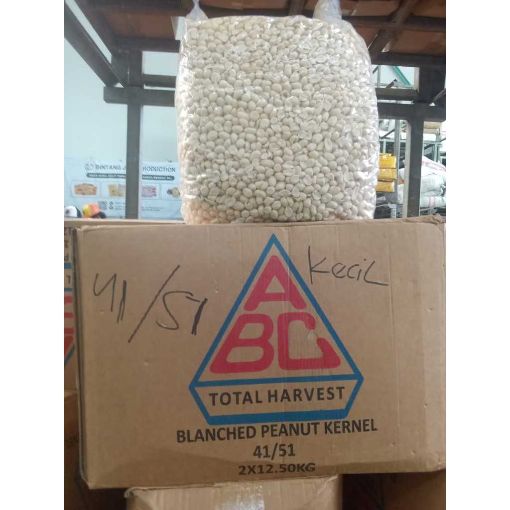 

Kacang Tanah Kupas Mentah Sedang 25KG / 1DUS (41/51) Import