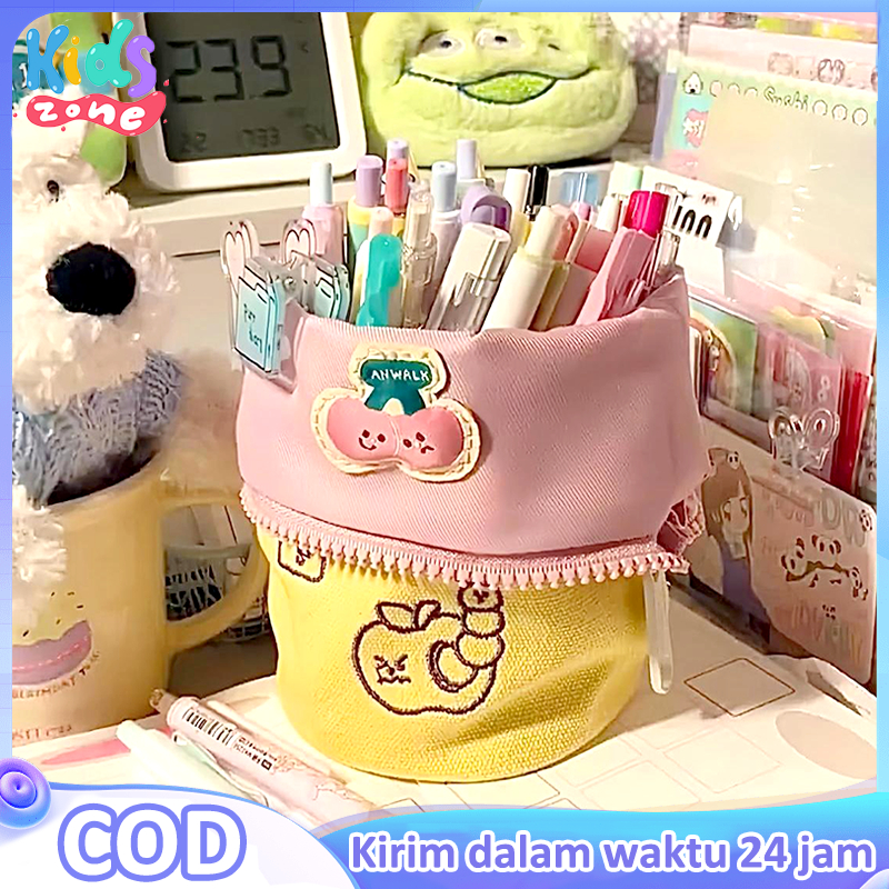 

Pencil case tempat pensil berdiri standing pen case pouch bag makeup