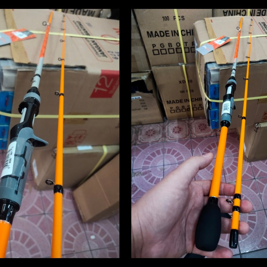 Joran Pancing Abu Garcia Max stx bc Tanduk 702 Orange Baitcasting - 702 bc