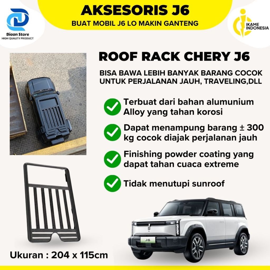 Roof rack Chery J6 / Aksesoris Chery J6 / Roff rack chery J6 / Aksesoris j6