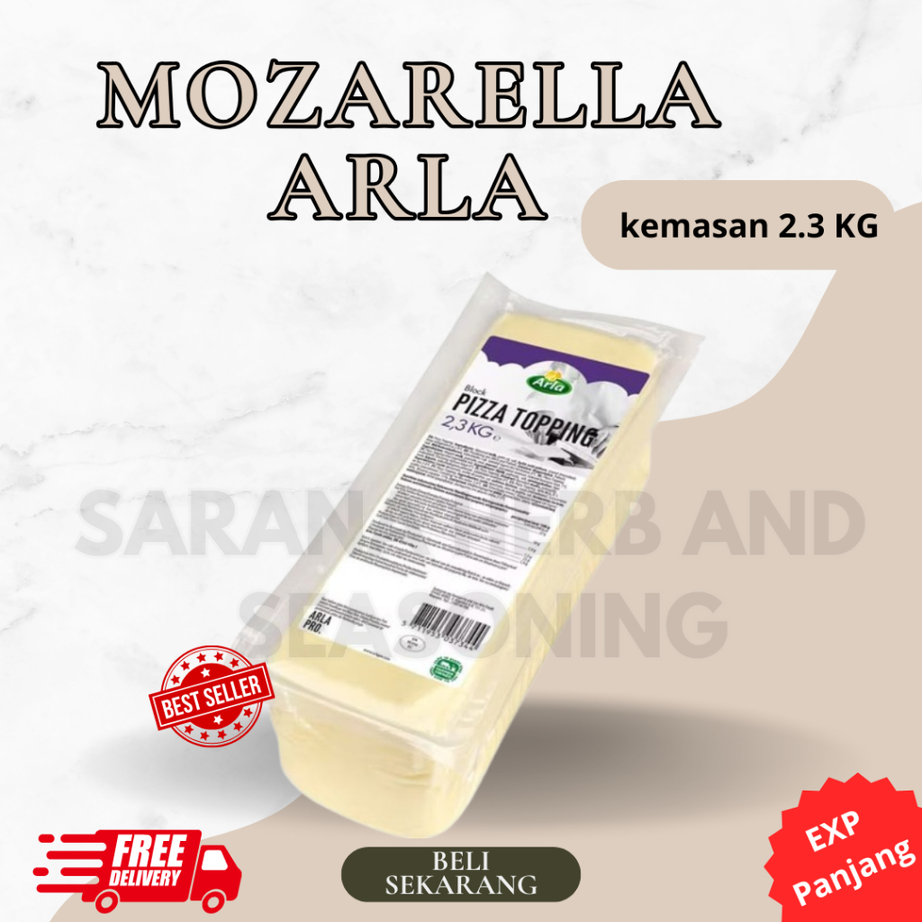 

Keju Mozarella Arla 2.3 Kg HALAL / Mozarella Arla/ IMPORT DENMARK