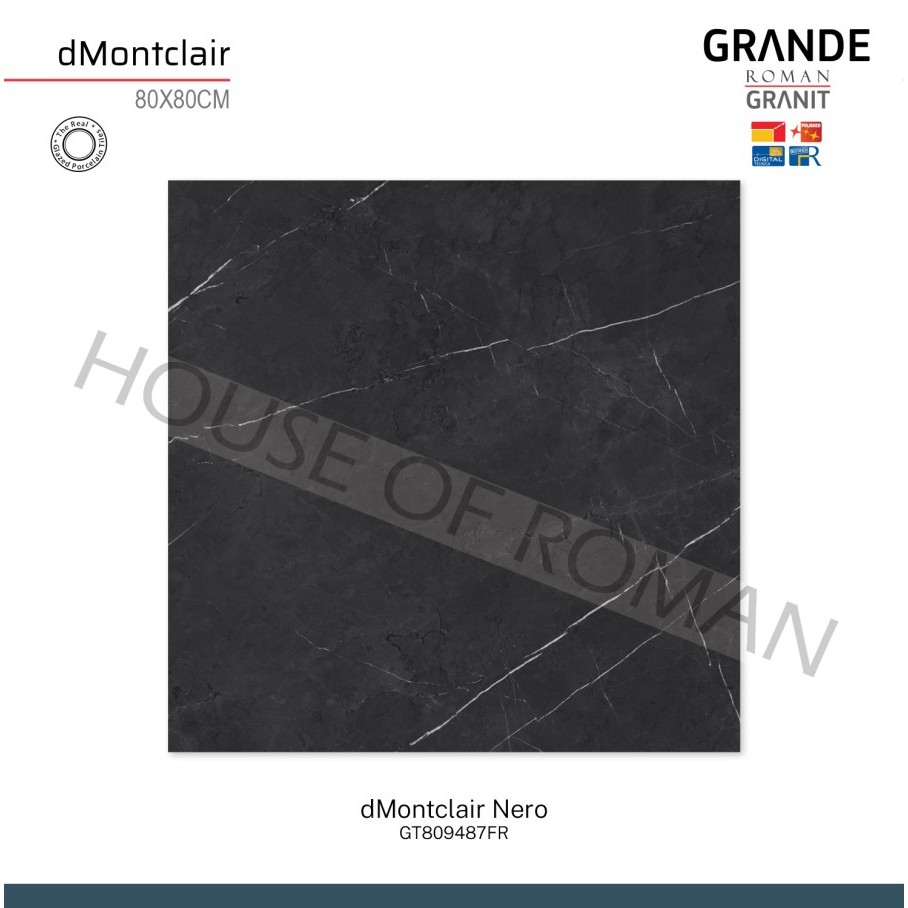 ROMAN GRANIT GRANDE dMontclair Nero 80x80 GT809487FR ROMAN GRANIT