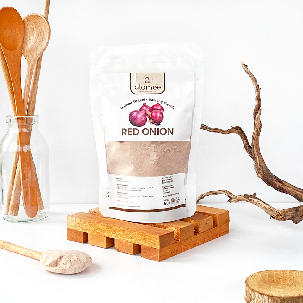 

ALAMEE Bubuk Bawang Merah Red Onion Seasoning Powder Bumbu Dapur Organik Masak Tanpa Campuran 50gr