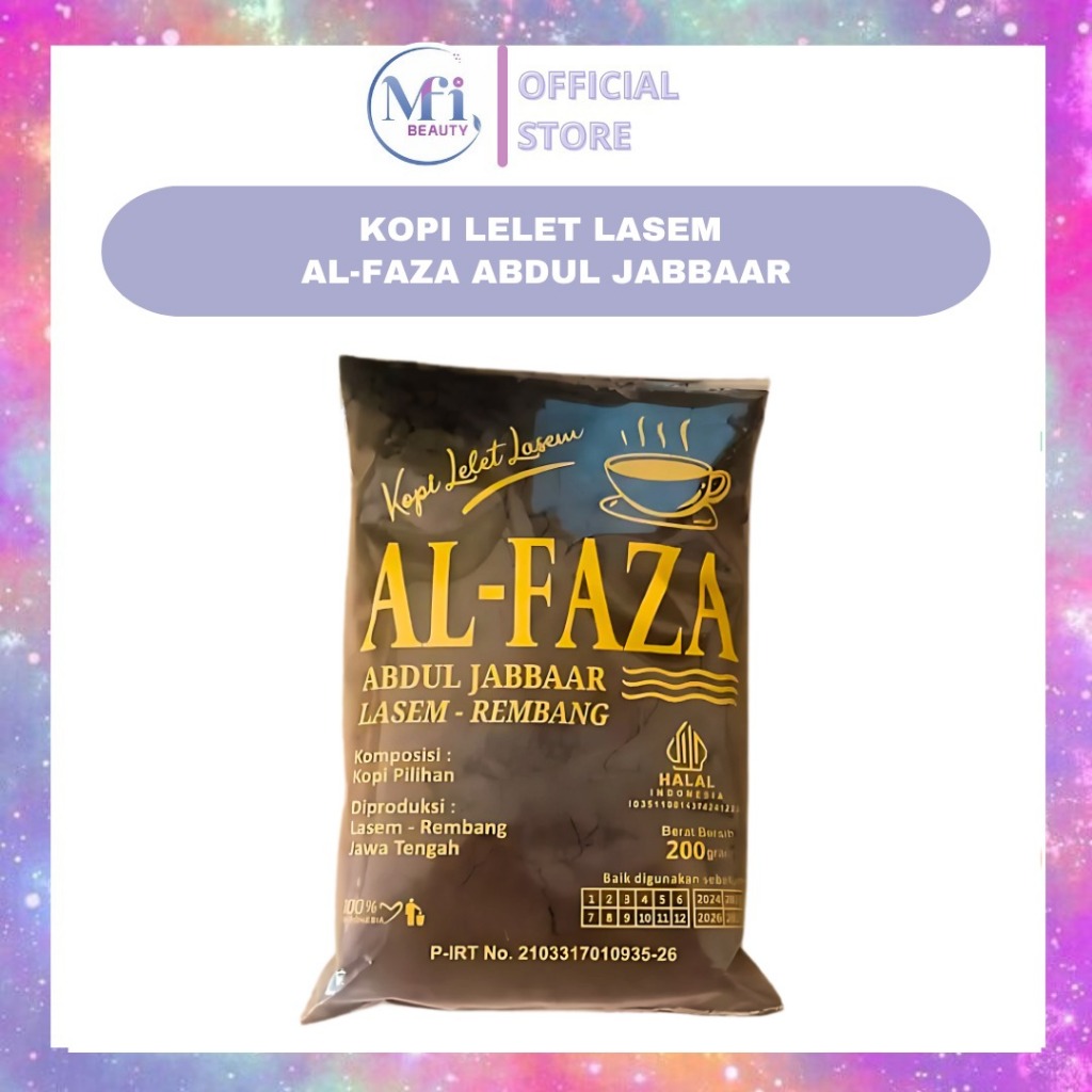 

MFI - Kopi Lelet Lasem Al Faza | Netto 100 gr & 200 gr & 250 gr | Kopi Hitam | Kopi Lelet Lasem
