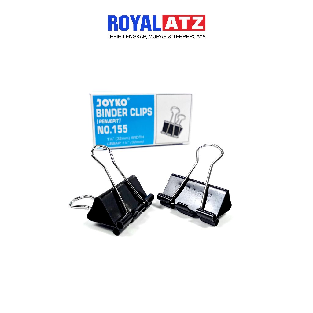 

Klip Kertas / Penjepit Kertas / Binder Clip / Ukuran Kecil & Besar Joyko Stationery