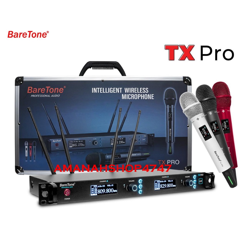 Mic Wireless Baretone Txpro / Tx Pro / TXpro Hadnheld Free Koper Original Baretone