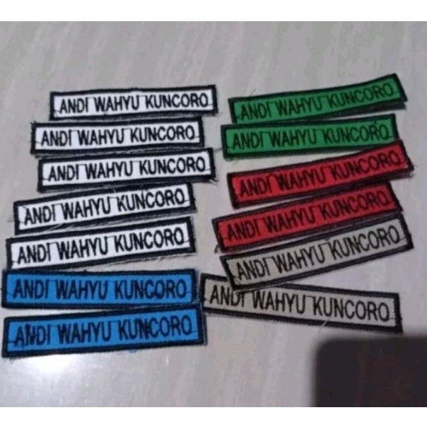 Bet nama Bet seragam sekolah full blok benang