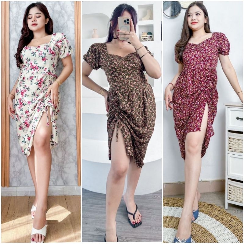 LDS - Daster Elsa Dress Pendek Serut Paha Rayon Cantik Sexy