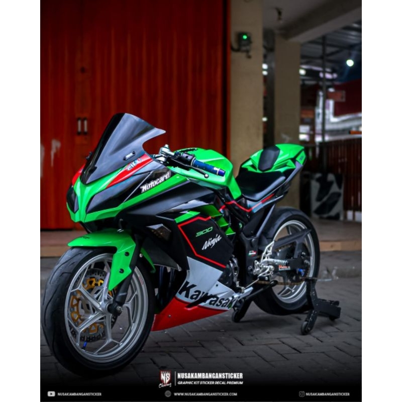 Decal-Ninja 250 Fi Hijau Grafis