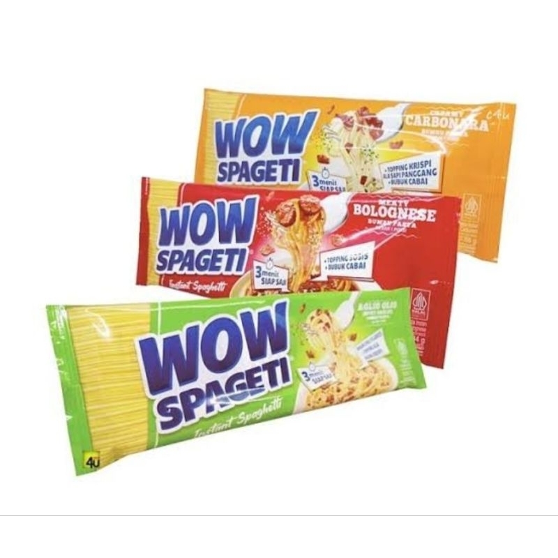 

WOW Spageti Instan Spaghetti / Aglio Olio / Carbonara / Bolognese