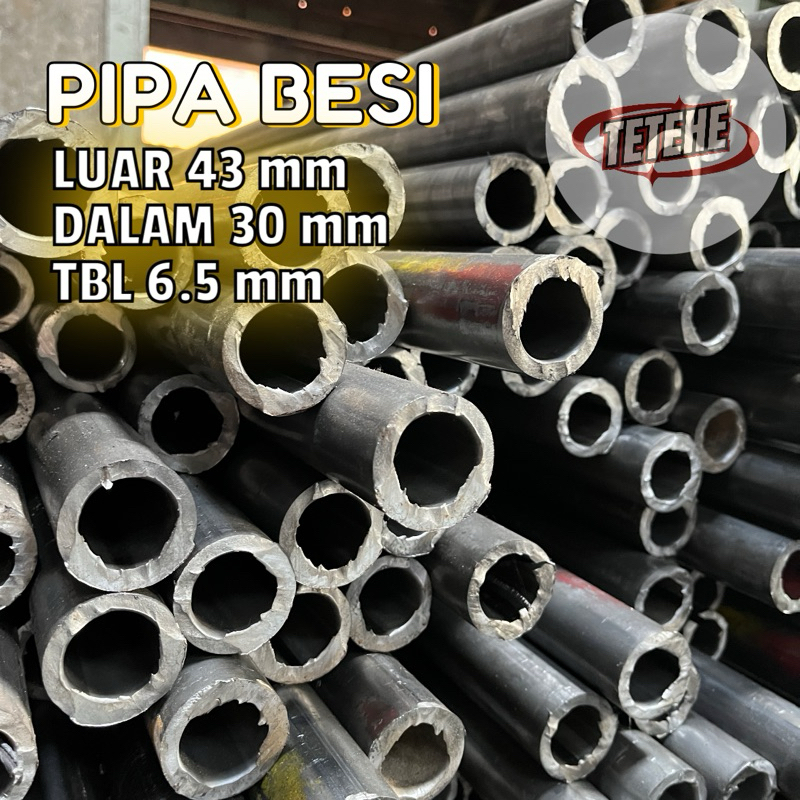 pipa besi diameter 43mm lubang 30mm tebal 6.5mm