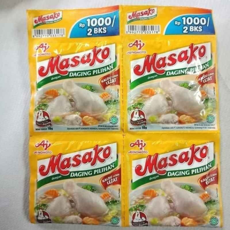 

Masako Bumbu Kaldu Rasa Ayam/Sapi Termurah Promo Grosir 8.5Gr 10 Sachet