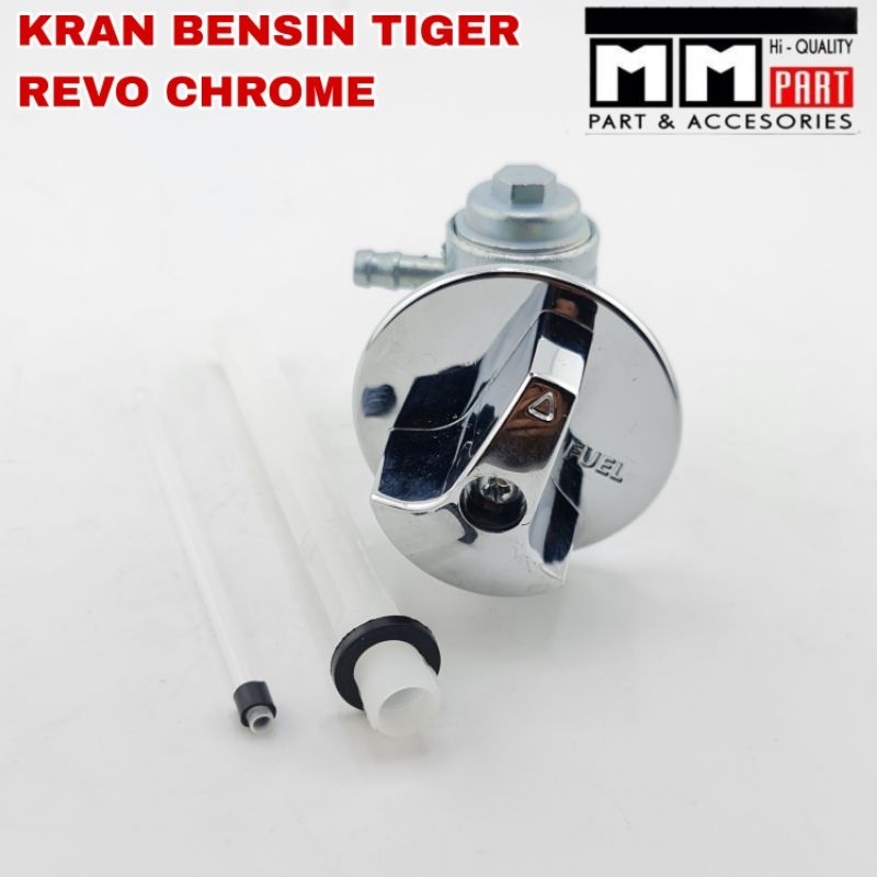 KRAN BENSIN TIGER REVO CHROME - KRAN BENSIN TIGER REVO TIGER NEW PLUS FILTER BENSIN CHROME CROM