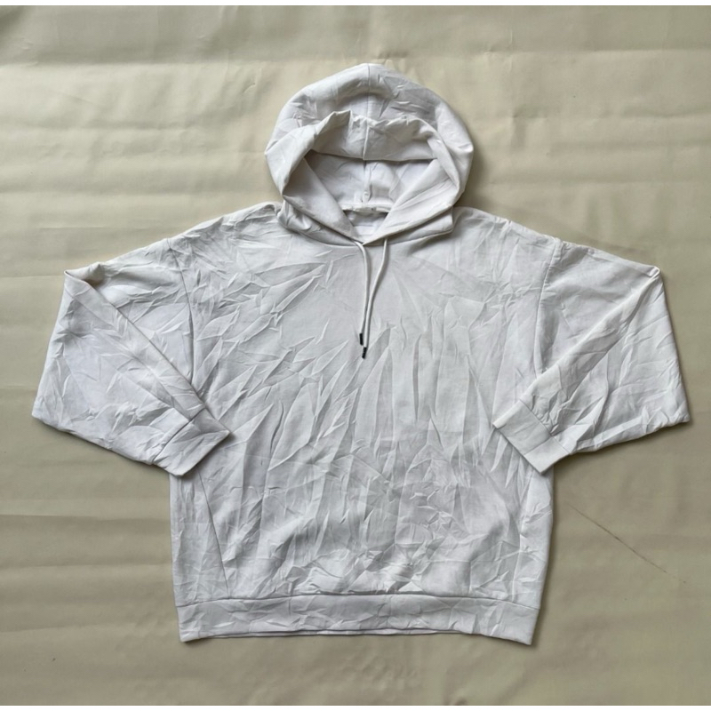 GU UNIQLO Hoodie Scuba White / Hoodie Scuba Putih Big Size