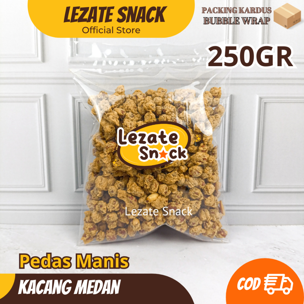

Kacang Telur Medan Kiloan 250gr Pedas Manis Super Murah / Kacang Telor Medan Satelit Palapa / Kacang Telor Bali Lezate Cemilan