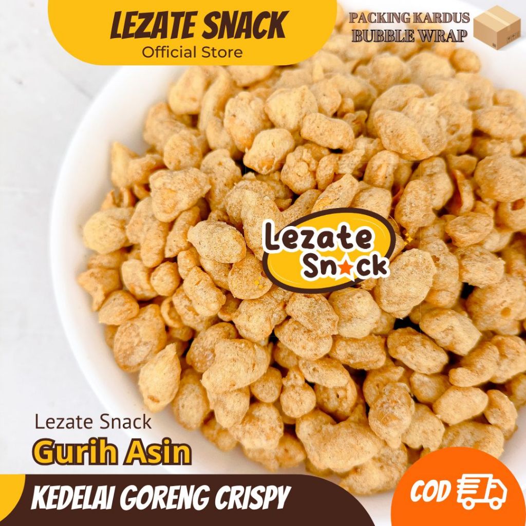 

Kacang Kedelai Goreng Tepung 250GR Kiloan Gurih Asin Renyah Murah / Kacang Kedelai Tepung Crispy Kupas Matang / Kacang Bali Kiloan LEZATE Snack