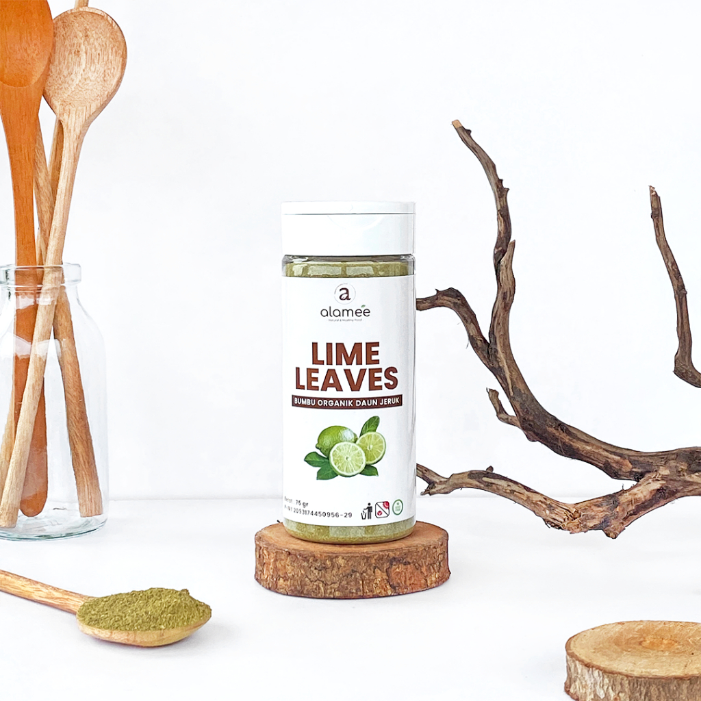 

ALAMEE Daun Jeruk Bubuk Lime Powder Bumbu Dapur Instan Organik Murni Asli Tanpa Campuran Tabur 75g