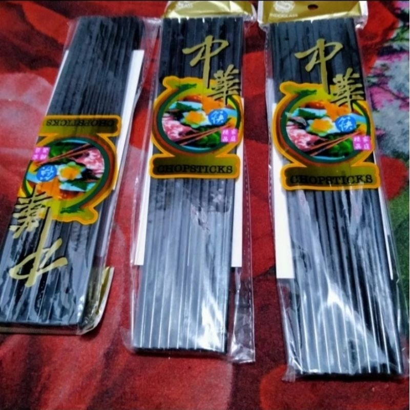 Sumpit Melamin Hitam • Sumpit Makan / Sumpit Bbq