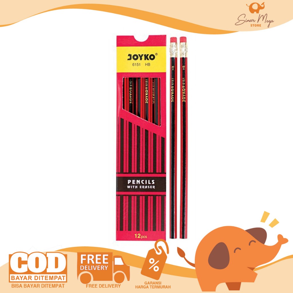

DIJUAL LUSINAN Joyko Pensil HB 6151 with Eraser