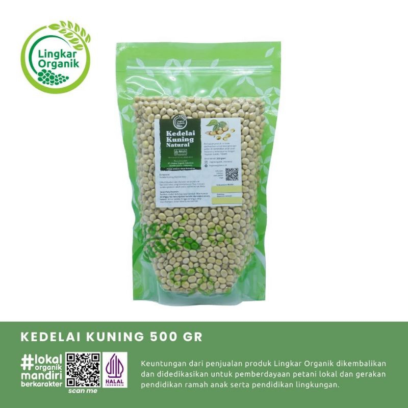 

500gr Kedelai Kuning Organik - Kacang Kedelai Lingkar Organik