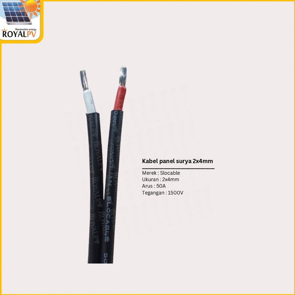 55STOK TERBATAS Kabel panel surya 2x4mm kabel solar panel 2x4mm kabel solar cell 2x4mm