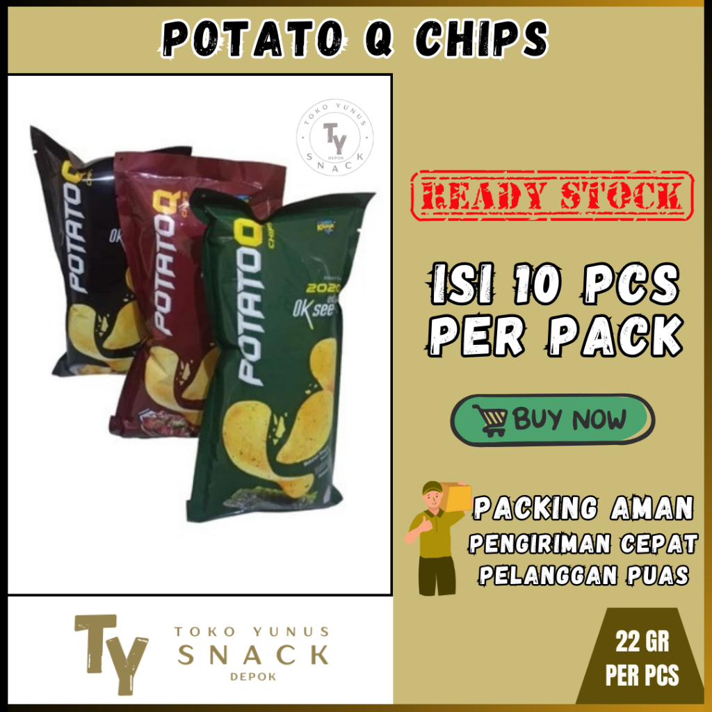 

POTATO Q CHIPS ALL VARIANT ISI 10PCS @22GR