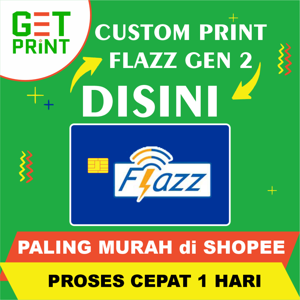 Custom Print UV Flazz BCA Gen 2 cetak 1sisi / 2sisi