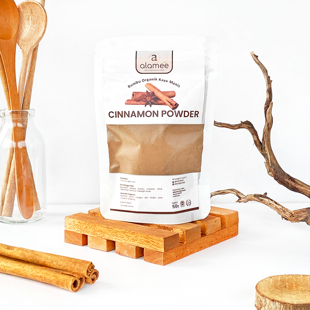 

ALAMEE Bubuk Kayu Manis Cinnamon Powder kayumanis Murni Asli Tanpa Campuran Bumbu Organik 50 Gram