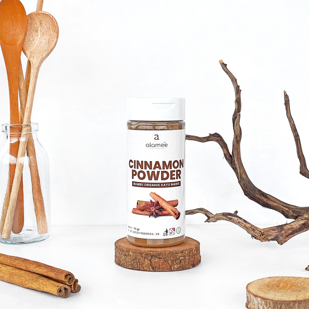

ALAMEE Kayu Manis Bubuk Cinnamon Powder kayumanis Murni Asli Tanpa Campuran Bumbu Organik Tabur 70gr