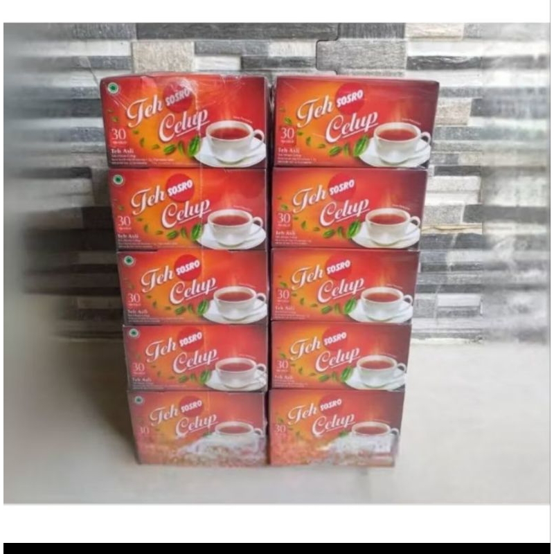 

Teh Sosro Celup Kotak 1 Bal isi 10 Kotak @30Bag