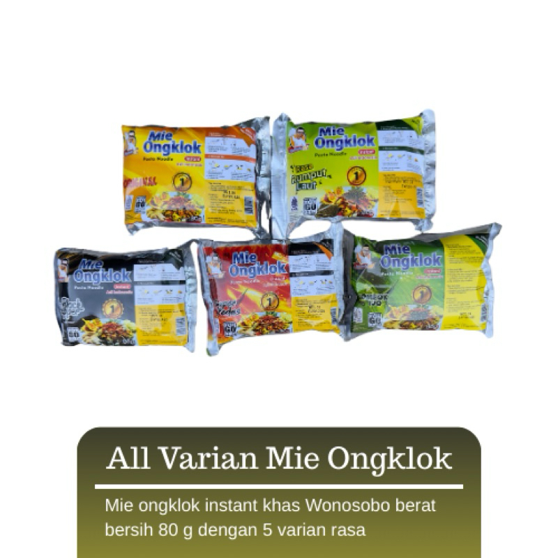 

VARIAN LENGKAP Mie Ongklok Instant khas Wonosobo Dieng