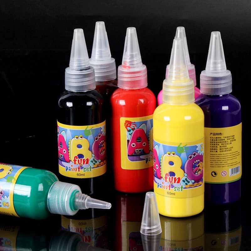 

Cat Anak Fun Finger Paint 60ml 12 Colors non toxic Washable cat posterLukis Anak/ Painting/