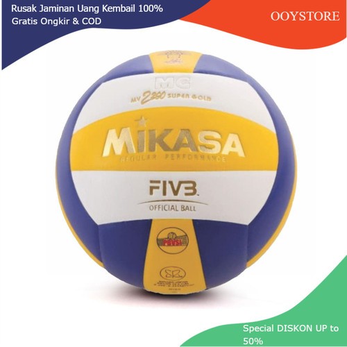 MIKASA Bola voli MV 2200 SUPER GOLD ORIGINAL bola voli mikasa original import