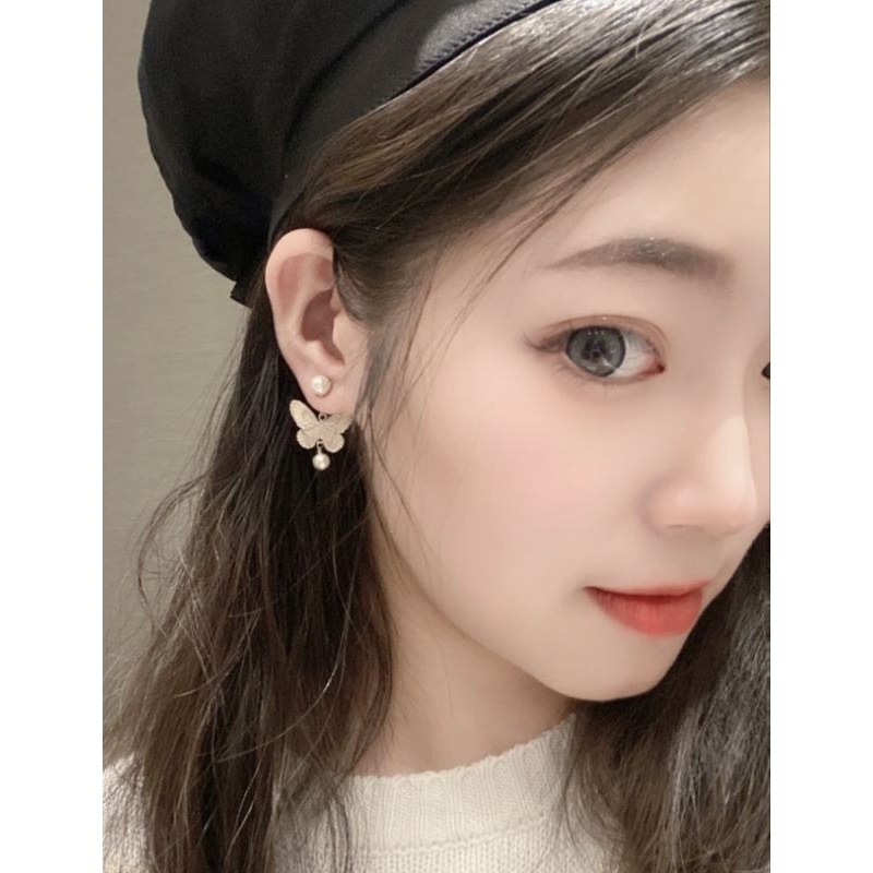 DIOR EARRINGS BUTTERFLY / ANTING DIOR MIRROR QUALITY
