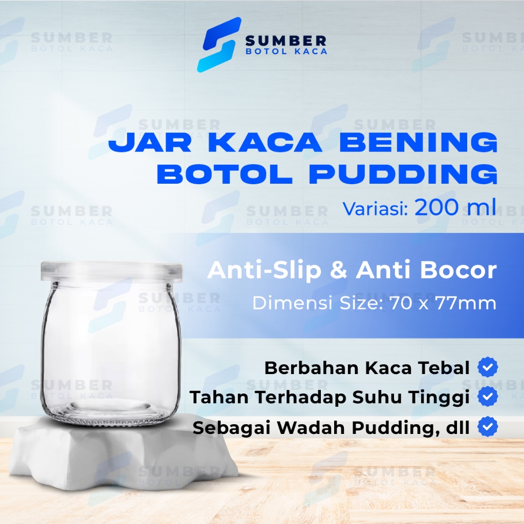 Puding Jar Kaca 200ml / Jar Puding Kaca