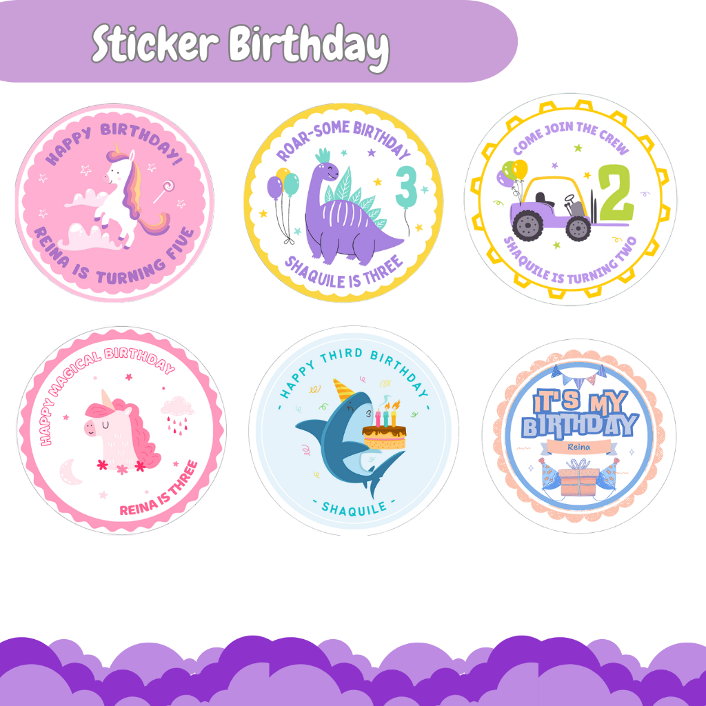 

[isi 10 pcs] Sticker/Topper Ulang Tahun / Sticker Ulang Tahun / Topper Cupcake Ulang Tahun